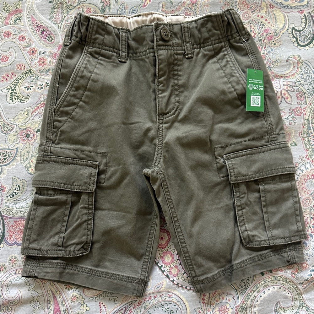 GAP Cargo Shorts Olive Green Boys Slim Size 7